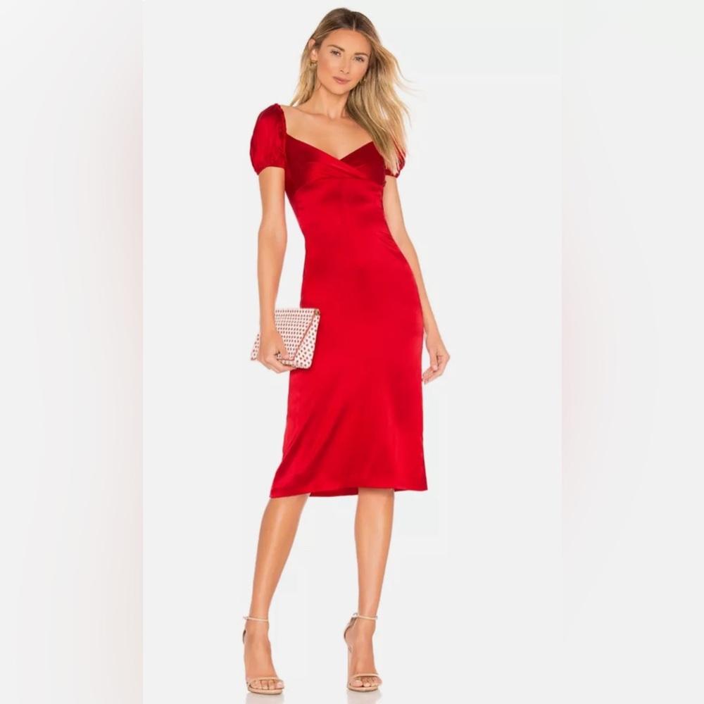 Alexis Cadiz Red Silk Dress
